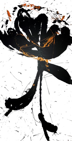 Peinture intitulée "Black 118x" par Rosi Roys, Œuvre d'art originale, Acrylique