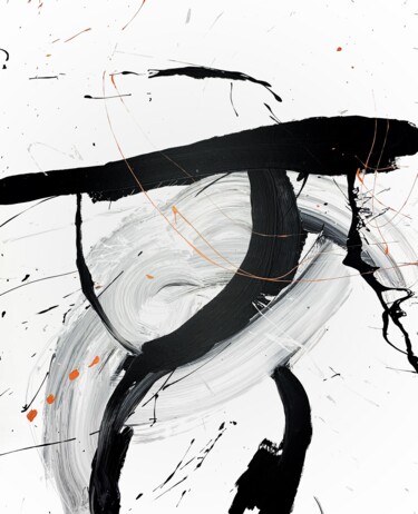 Картина под названием "Black 147 x" - Rosi Roys, Подлинное произведение искусства, Акрил