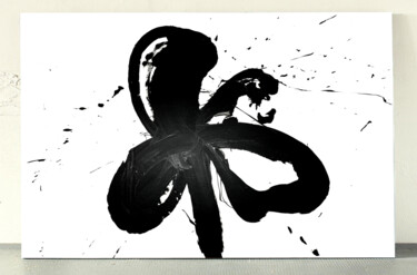 Картина под названием "Black 149 x" - Rosi Roys, Подлинное произведение искусства, Акрил