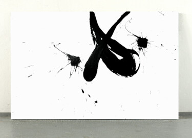 Pintura intitulada "Black 150 x" por Rosi Roys, Obras de arte originais, Acrílico