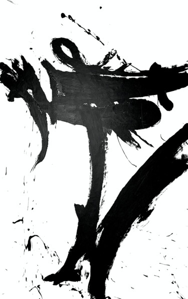 Картина под названием "Black 153x" - Rosi Roys, Подлинное произведение искусства, Акрил