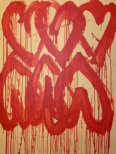 Peinture intitulée "My heart 1" par Rosi Roys, Œuvre d'art originale, Acrylique