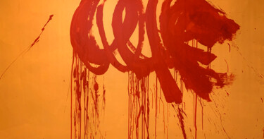 Malarstwo zatytułowany „Red lines 15” autorstwa Rosi Roys, Oryginalna praca, Akryl