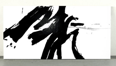 Картина под названием "Black 158x" - Rosi Roys, Подлинное произведение искусства, Акрил