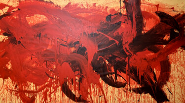 Pintura titulada "Red express 3" por Rosi Roys, Obra de arte original, Acrílico