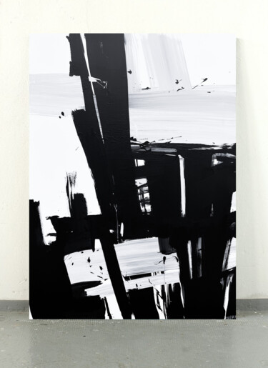 Картина под названием "Black 164c" - Rosi Roys, Подлинное произведение искусства, Акрил