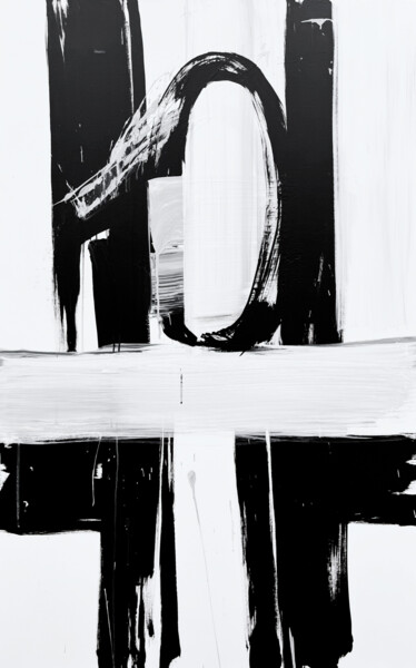 Peinture intitulée "Black 170x" par Rosi Roys, Œuvre d'art originale, Acrylique