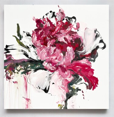 Картина под названием "Pink flower 6" - Rosi Roys, Подлинное произведение искусства, Акрил