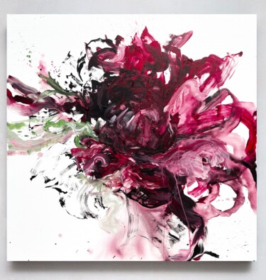 Peinture intitulée "Pink flower 8" par Rosi Roys, Œuvre d'art originale, Acrylique