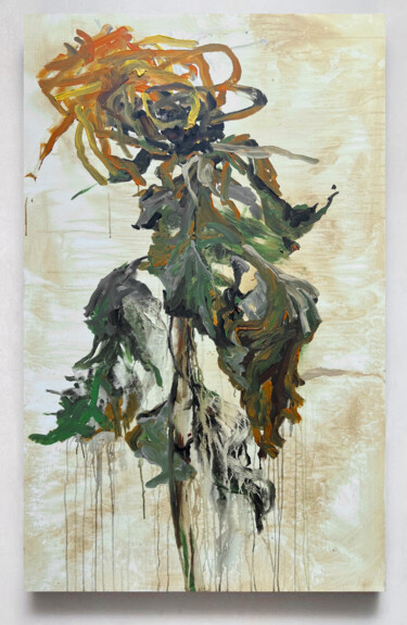 Картина под названием "Sunflower 2" - Rosi Roys, Подлинное произведение искусства, Акрил