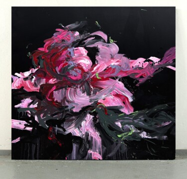 绘画 标题为“Pink flower 18” 由Rosi Roys, 原创艺术品, 丙烯
