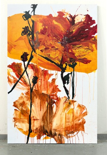 Peinture intitulée "Sunflower 6" par Rosi Roys, Œuvre d'art originale, Acrylique