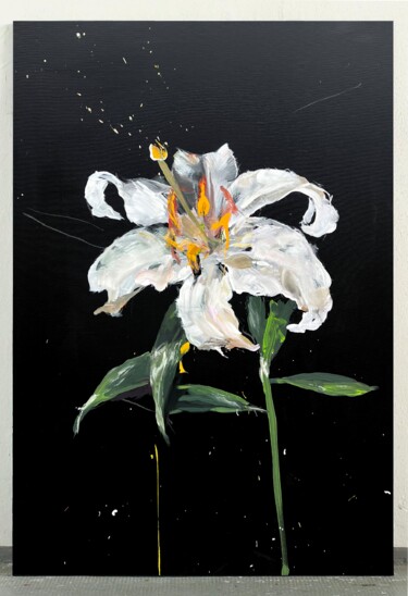 Peinture intitulée "Lily flower" par Rosi Roys, Œuvre d'art originale, Acrylique