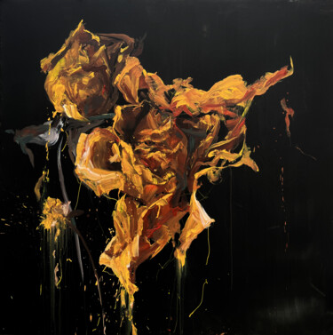Pintura titulada "Yellow roses" por Rosi Roys, Obra de arte original, Acrílico