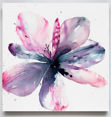 Malarstwo zatytułowany „Blurred flower 3” autorstwa Rosi Roys, Oryginalna praca, Akryl