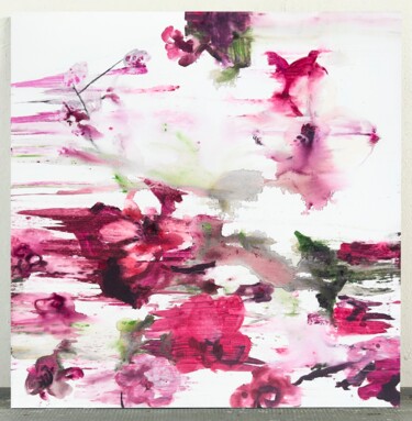 Schilderij getiteld "Blurred flower 5" door Rosi Roys, Origineel Kunstwerk, Acryl