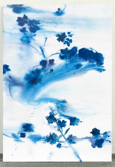 Peinture intitulée "Blurred flower 6" par Rosi Roys, Œuvre d'art originale, Acrylique