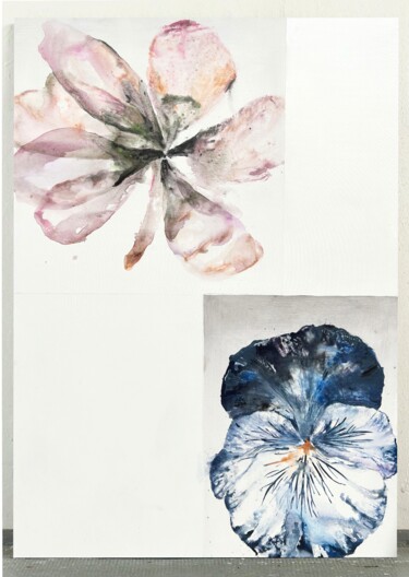 "Blue and pink flowe" başlıklı Tablo Rosi Roys tarafından, Orijinal sanat, Akrilik