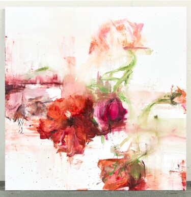 Schilderij getiteld "Blurred flowers 7" door Rosi Roys, Origineel Kunstwerk, Acryl