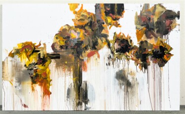 Ζωγραφική με τίτλο "Sunflower 9" από Rosi Roys, Αυθεντικά έργα τέχνης, Ακρυλικό