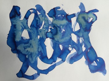 Peinture intitulée "Dansants" par Rosia Grand, Œuvre d'art originale