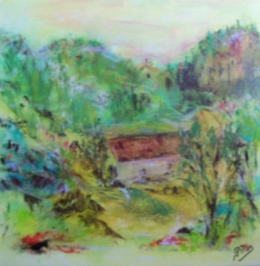 Painting titled "Le retour à la ferme" by Rosiane Priam, Original Artwork