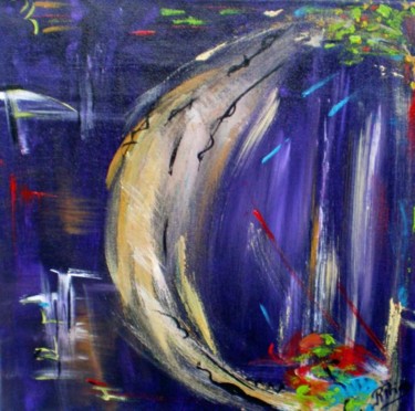 Painting titled "Moon light" by Rosiane Priam, Original Artwork