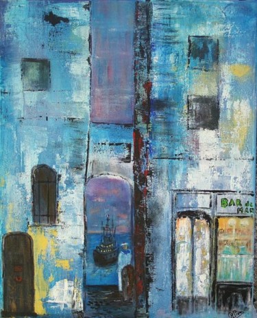 Painting titled "Rue du Vieux Port" by Rosiane Priam, Original Artwork