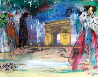 Painting titled "14 juillet AUX CHAM…" by Rosiane Priam, Original Artwork