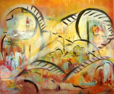 Painting titled "Regarde" by Rosiane Priam, Original Artwork