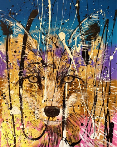Painting titled "Vulpes Vulpes" by Roswitha Tretter-Geiger (Rosie Tretter), Original Artwork, Acrylic