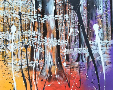 Painting titled "Skov" by Roswitha Tretter-Geiger (Rosie Tretter), Original Artwork, Acrylic