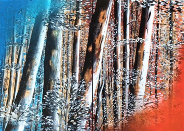 Painting titled "Foresta" by Roswitha Tretter-Geiger (Rosie Tretter), Original Artwork, Acrylic