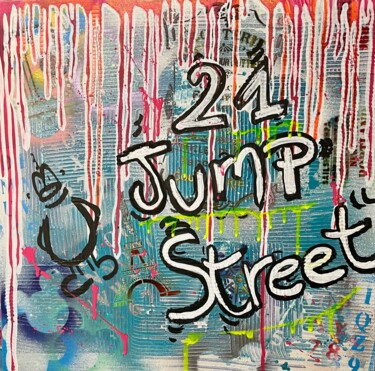 Peinture intitulée "21 Jump Street" par Rosie Walter, Œuvre d'art originale, Pochoir