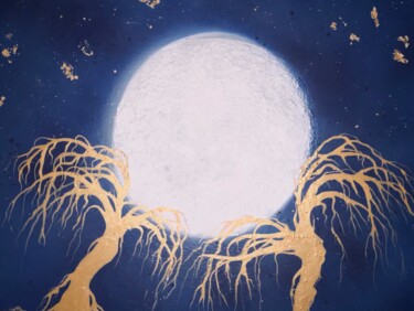 Peinture intitulée "The Dark Moon Two" par Rosie Walter, Œuvre d'art originale, Acrylique