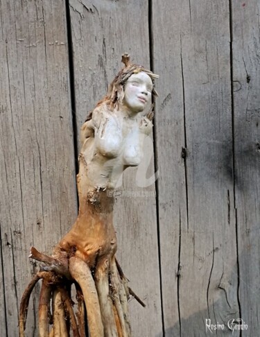 Sculpture titled "Small Step" by Rosina Gaudio, Original Artwork, Wood