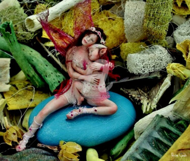 Sculptuur getiteld "Mother Child" door Rosina Gaudio, Origineel Kunstwerk, Anders
