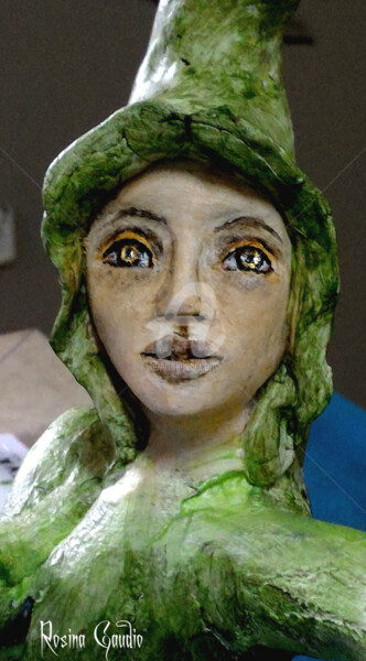 Sculpture titled "The tree lady" by Rosina Gaudio, Original Artwork, Wood