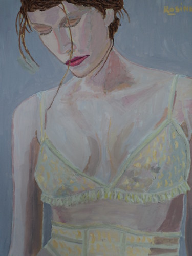 Pintura titulada "FEMME EN SOUS VETEM…" por Rosine Ammendola, Obra de arte original, Oleo