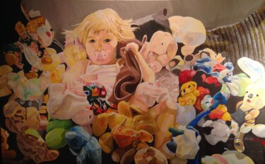 Картина под названием "Save between the be…" - Rosita Allinckx, Подлинное произведение искусства, Масло
