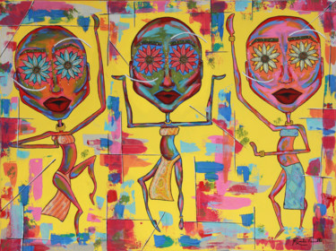 Malerei mit dem Titel "Danse, danse, danse" von Rosita, Original-Kunstwerk, Acryl