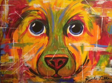 Peinture intitulée "Vision animal" par Rosita, Œuvre d'art originale, Acrylique