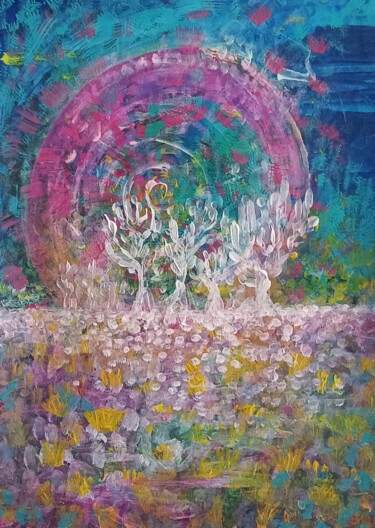 Pintura intitulada "Árboles de cristal" por Rosi Vidal, Obras de arte originais, Acrílico