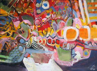 Malarstwo zatytułowany „KNITTED FRUIT” autorstwa Igor Gor, Oryginalna praca, Akryl