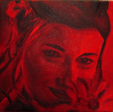 Pittura intitolato "Me in rosso" da Anthea, Opera d'arte originale