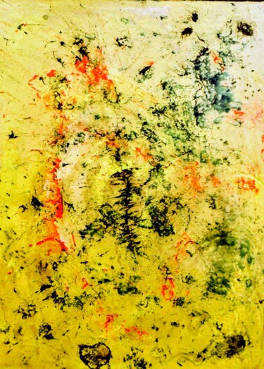 Pittura intitolato "Sole impaurito" da Rossano Artioli, Opera d'arte originale, Acrilico