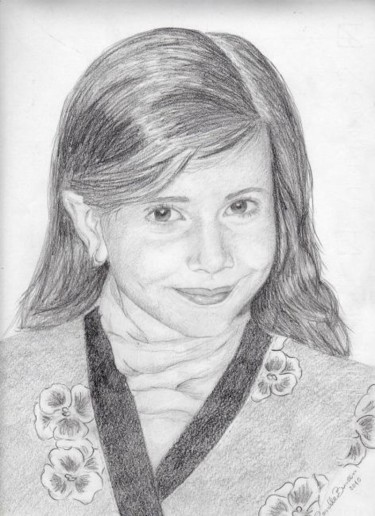 Drawing titled "Giulia" by Rossella Buscemi, Original Artwork