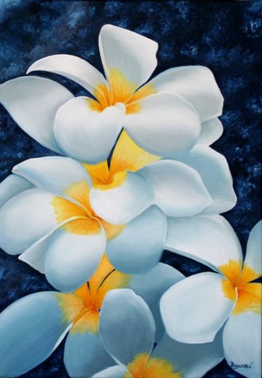 Painting titled "I fiori del paradiso" by Rossella Buscemi, Original Artwork