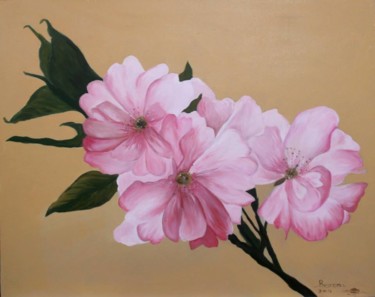 Painting titled "fiori 40x50" by Rossella Buscemi, Original Artwork, Oil