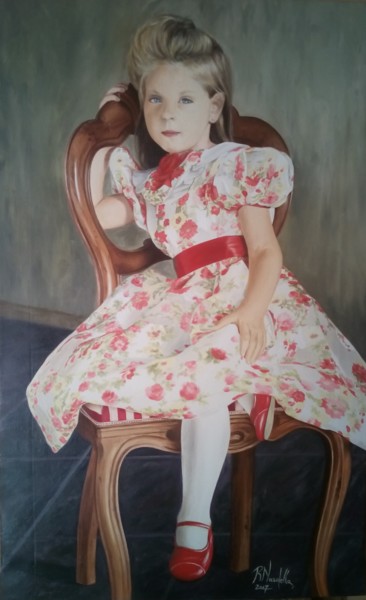 Painting titled "SCARPETTE ROSSE" by Rosa Nardella, Original Artwork, Oil